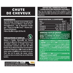HERBESAN - CHUTE DE CHEVEUX - Croissance & Densité - 6 actifs à laction ciblée et complète dont Biotine, Prêle, Myrtille, Zi