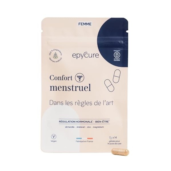 EPYCURE - Cure Équilibre Menstruelle - Soulagement des Douleurs et Équilibre Hormonal - 100% Naturel - Alchémille, Shatavari,