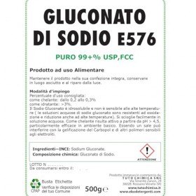 Gluconate de sodium alimentaire pur USP,FCC - 50g