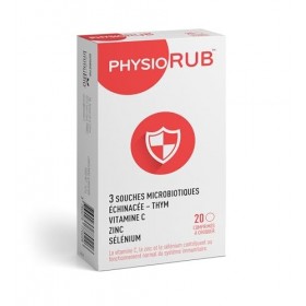 PHYSIORUB - Comprimés à Croquer Défense Immunitaire Adulte & Gorge - Postbiotiques Tyndallisés - Échinacée Thym - Vitamine Im