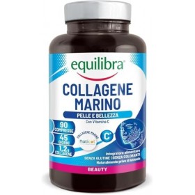 Equilibra, Naticol Collagène marin hydrolysé, 90 Comprimés, 1200 mg de Collagène par dose, 80 mg de Vitamine C par dose, Coll