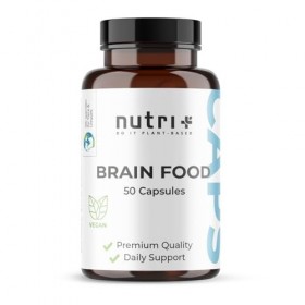 Nutri + Brainfood comprimés de concentration - Brain Booster 50 capsules - cerveau focus performance aide à lapprentissage v