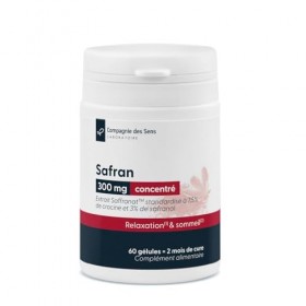 Safran Saffranat® – Extrait titré 7,5% crocines et 3% safranal – 30 mg par gélule – 60 gélules