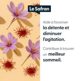 Safran Saffranat® – Extrait titré 7,5% crocines et 3% safranal – 30 mg par gélule – 60 gélules