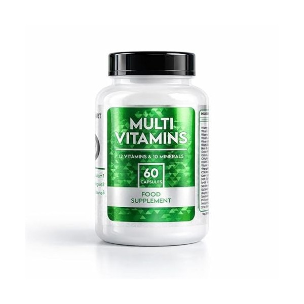 Multivitamines – Complexe 12 Vitamines, 8 Minéraux – Énergie, Immunité, Récupération – Réduction de la Fatigue, Protection Ce
