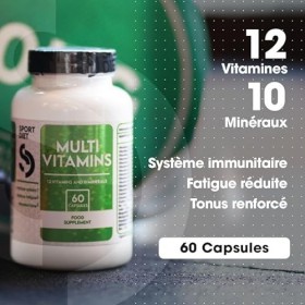 Multivitamines – Complexe 12 Vitamines, 8 Minéraux – Énergie, Immunité, Récupération – Réduction de la Fatigue, Protection Ce