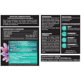 HERBESAN - DÉTENTE FLASH - SAFRAN SAFRINSIDE™ - Agit en moins de 30 minutes sur le stress - Équilibre émotionnel et nerveux 