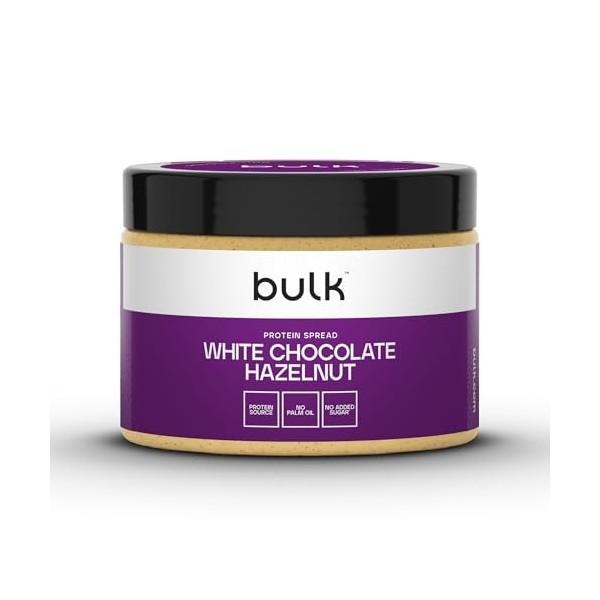 Bulk Pâtes à tartiner protéinées, Chocolat blanc noisette-V2, 500 g Multi-vitamines