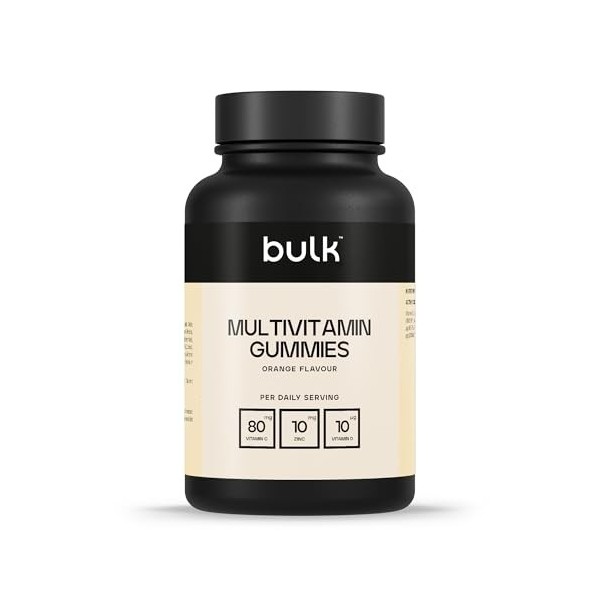 Bulk Gummies Multivitamines, Orange, Gummies bien-être quotidiens, 60 Gummies