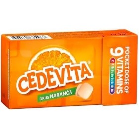 Cedevita Multivitamines Bonbons sains et sucrés avec 9 vitamines essentielles à la saveur dorange - Une poche pleine de vita
