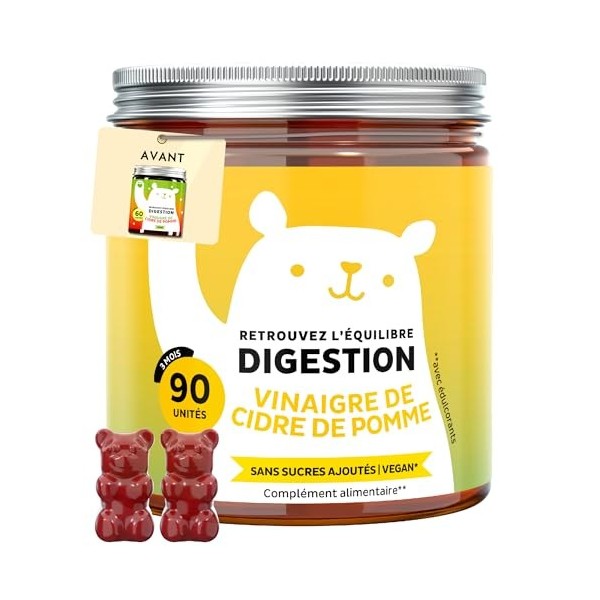 Retrouvez Léquilibre Digestion – 7500mg de Vinaigre de cidre de pomme sur lensemble de la cure, avec Vitamines B6 et B12 – M...