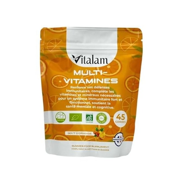 VITALAM Gummies Multivitamines en sachet – Gummies Multivitamines et Minéraux, Vitamines A,B,C,D,E,B6,B12 - Vitamines Essenti...