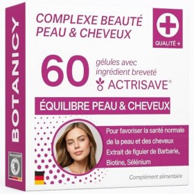 Botanicy PEAU ET CHEVEUX Complexe - Aide à lutter contre l’Acné et la Chute des Cheveux - Complexe de Vitamines avec ACTRISAV