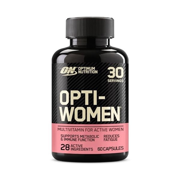 Optimum Nutrition Opti-Women Multivitamines, 60 Gélules, Cure de 1 Mois Multi-vitamines