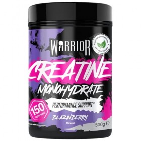 Créatine en poudre monohydrate Warrior 500 g 100 portions - Micronisée pour un mélange et une consommation faciles - Amélio