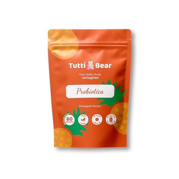 Bonbons probiotiques - 5 milliards CFU - Formule végétalienne et sans gluten - Soutient la santé digestive et léquilibre int