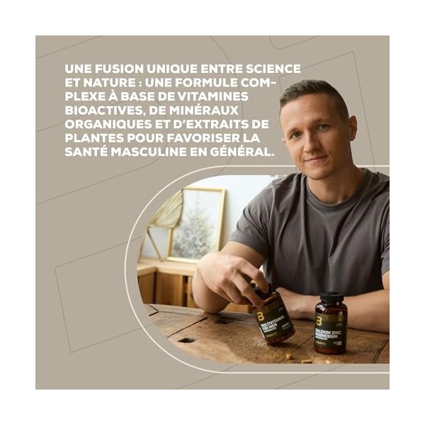 BioTechUSA Multivitamin For Men from organic sources | 13 types de vitamines bioactives | 5 types de minéraux organiques | 4 