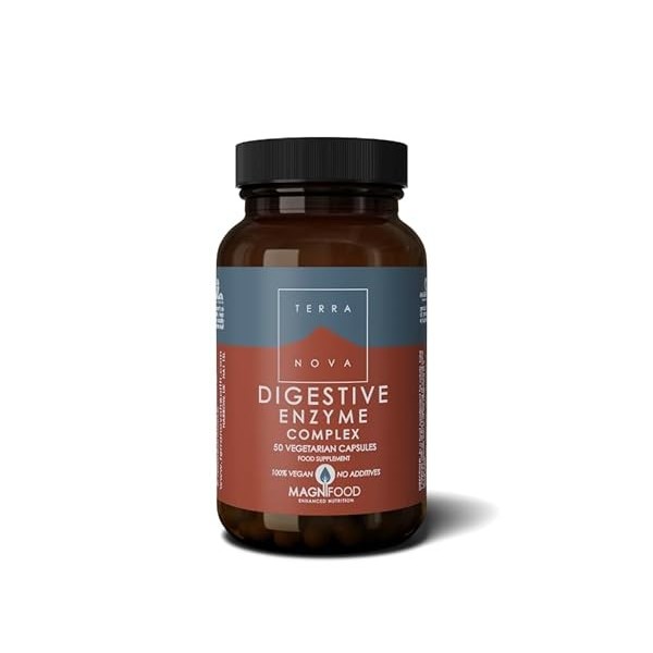 TerranovaDigestive Enzyme Complex Sans gluten, sans OGM 50 capsules végétariennes