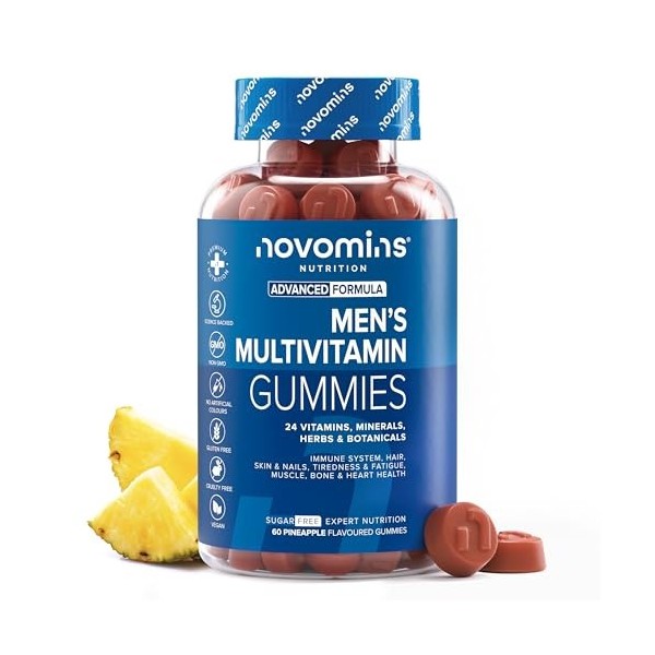 Multivitamines Homme - 60 Multivitamines Gummies - 24 Vitamines et Minéraux - Vitamine C, A, D, Zinc - Soutien Immunitaire, M