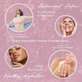 Known Tasty Gummies Sans Sucre pour Cheveux, Peau & Ongles – Multivitamines – 60 Gummies Véganes, Approvisionnement d’1 Mois