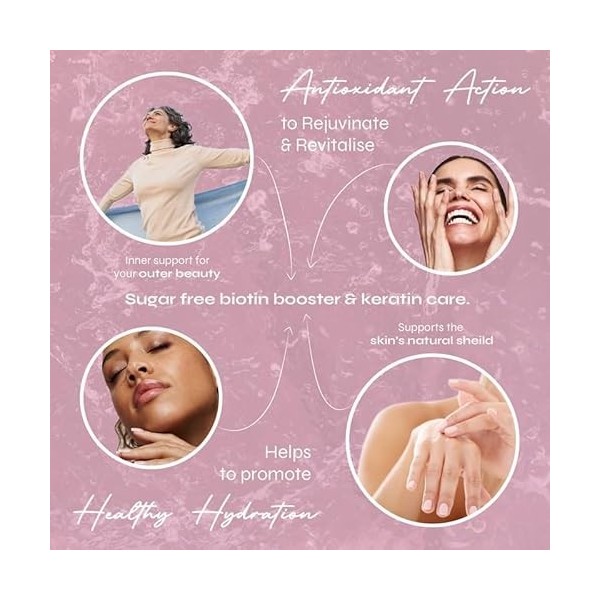 Known Tasty Gummies Sans Sucre pour Cheveux, Peau & Ongles – Multivitamines – 60 Gummies Véganes, Approvisionnement d’1 Mois