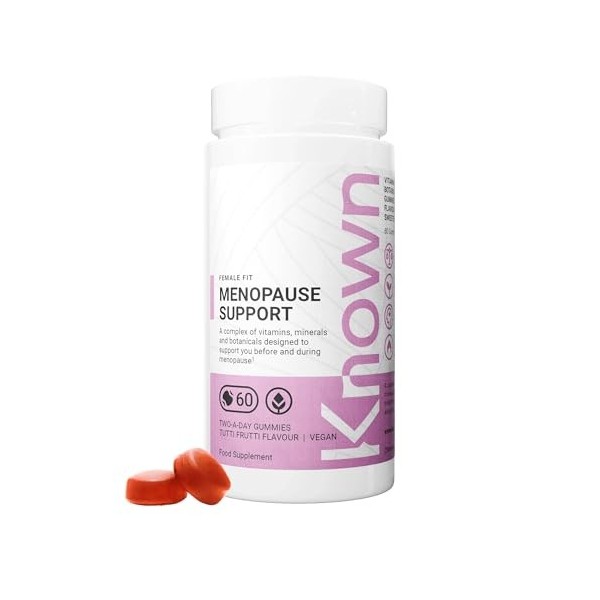Known Supporto Menopausa Gummies – Gusto Tutti Frutti – Integratore Vegano Multivitaminico Caramelle gommose con Olio di Enot