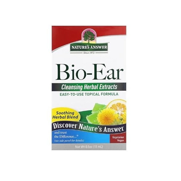 Naturals Answer, Bio-Ear, Sans cruauté envers les animaux, Végétalien 15 ml