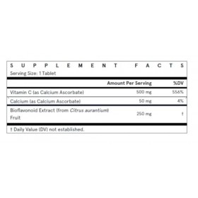 Bufered VitaminC avec ascorbates minéraux, soutien immunitaire, sans OGM, sans gluten, 100 comprimés