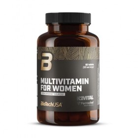 BioTechUSA Multivitamin For Women from organic source | 13 types de vitamines actives | 5 types doligo-éléments organiques |