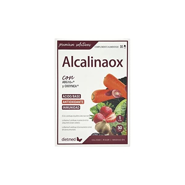 DIETMED ALCALINAOX 30cap. – complément alimentaire sous forme de gélules, boîte de 30 gélules, à prendre régulièrement selon 