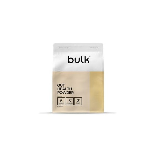 Poudre Santé Intestinale Bulk, Saveur Orange, 450 g, 30 Portions, Collagène, Protéine de Petit-Lait Fermentée, Inuline, L-Glu