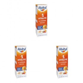 Alvityl - Solution buvable multivitaminée - 11 vitamines 100% des VNR - Dès 3 ans, goût fruité - 150mL Lot de 3 Multi-vitamines