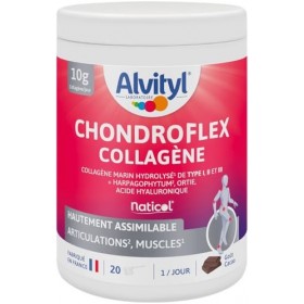 Alvityl Chondroflex - Collagène hydrolysé de Type 1,2 et 3 – Harpagophytum – Acide hyaluronique – Ortie Dioïque- Hautement as