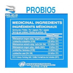 Believe Supplements Probiotics 20 Billion 60 Capsules