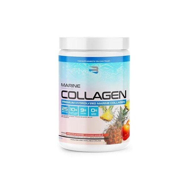 Believe Supplements Hydrolyzed Marine Collagen Pineapple Mango 290 g