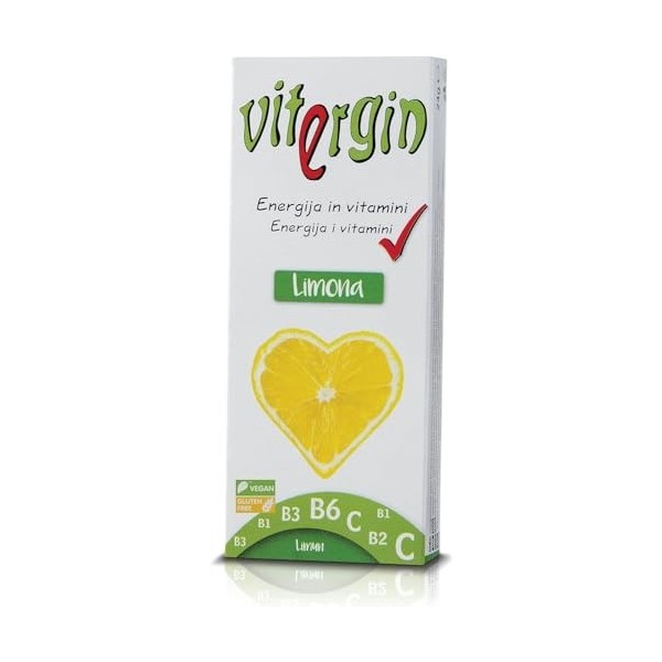 VITERGIN Bonbons Vitaminés - Fruits des Bois, Citron, Orange, Framboise, Fraise. Délicieux Arômes de Fruits dans 20 Bonbons S...