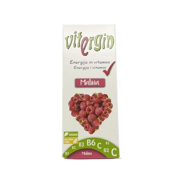 VITERGIN Bonbons Vitaminés - Fruits des Bois, Citron, Orange, Framboise, Fraise. Délicieux Arômes de Fruits dans 20 Bonbons S...
