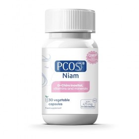 PCOS NIAM | D-Chiro Inositol pour SOPK | Avec Acide Folique, Biotine, Vitamines B12, B6 et D | Complément pour Ovaires Polyky