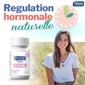 PCOS NIAM | D-Chiro Inositol pour SOPK | Avec Acide Folique, Biotine, Vitamines B12, B6 et D | Complément pour Ovaires Polyky
