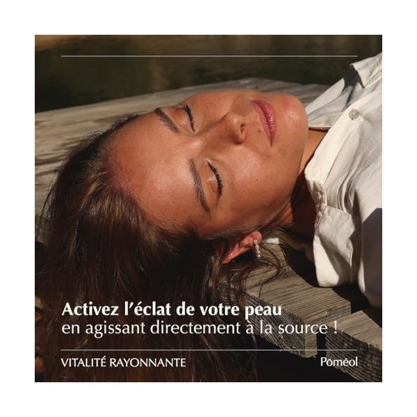 POMÉOL ǀ Complément Alimentaire éclat du teint ǀ Vitalité Rayonnante - Vital Glow ǀ 30 Jours ǀ 60 gélules ǀ Vit B3, B8, C, E,