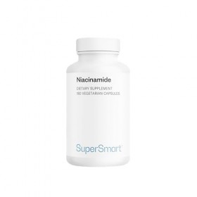 Supersmart - Niacinamide - Forme de Vitamine B3 Niacinamide - Contribue à Améliorer la Fonction Cognitive | Sans OGM - 180 