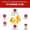 FB PHARMA - Complément alimentaire de VITAMINE A 1000mcg + VITAMINE E 47mg - 180 perles en SOFT GEL - pour le maintien de la ...