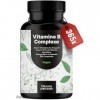 Vitamine B complex – 365 comprimés – Avec les 8 vitamines essentielles du groupe B B1, B2, B3, B5, B6, B7, B9, B12 avec cho C...