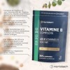 Vitamine B Complex | 365 Micro-Comprimés Vegan pour 1 An | Complexe de Vitamine B1, B2, B3, B6, B12 Acide Folique et Choline