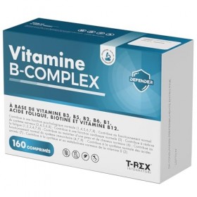 T-Rex Integratori, Vitamine B Complexe 160 Comprimés Vegan 5 Mois dApprovisionnement - Haute Dose de Vitamine B12, Acide F