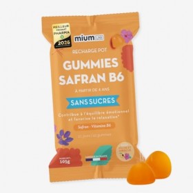 Mium Lab - Gummies Safran Hautement dosé 40mg et Vitamine B6 sans sucres - Enfants et Adultes - Formule exclusive - Program C...