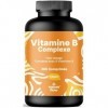 Vitamine B complex – 365 comprimés – Avec les 8 vitamines essentielles du groupe B B1, B2, B3, B5, B6, B7, B9, B12 avec cho
