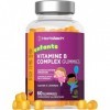 Vitamine B Complex Enfants | 60 Gummies Vegan | Vitamine Groupe B - Vitamines B2 B3 B5 B6 e B12 | Complément Alimentaire Avec