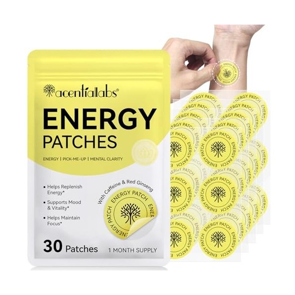 Patchs énergétiques – Patch B12 pour homme et femme, stimulateurs dénergie naturelle pour la fatigue, patchs de récupération
