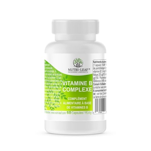 Complexe de vitamine B hautement dosé avec B12 B6 acide folique B1 et toutes les 8 vitamines B pour lénergie nerveuse perfor